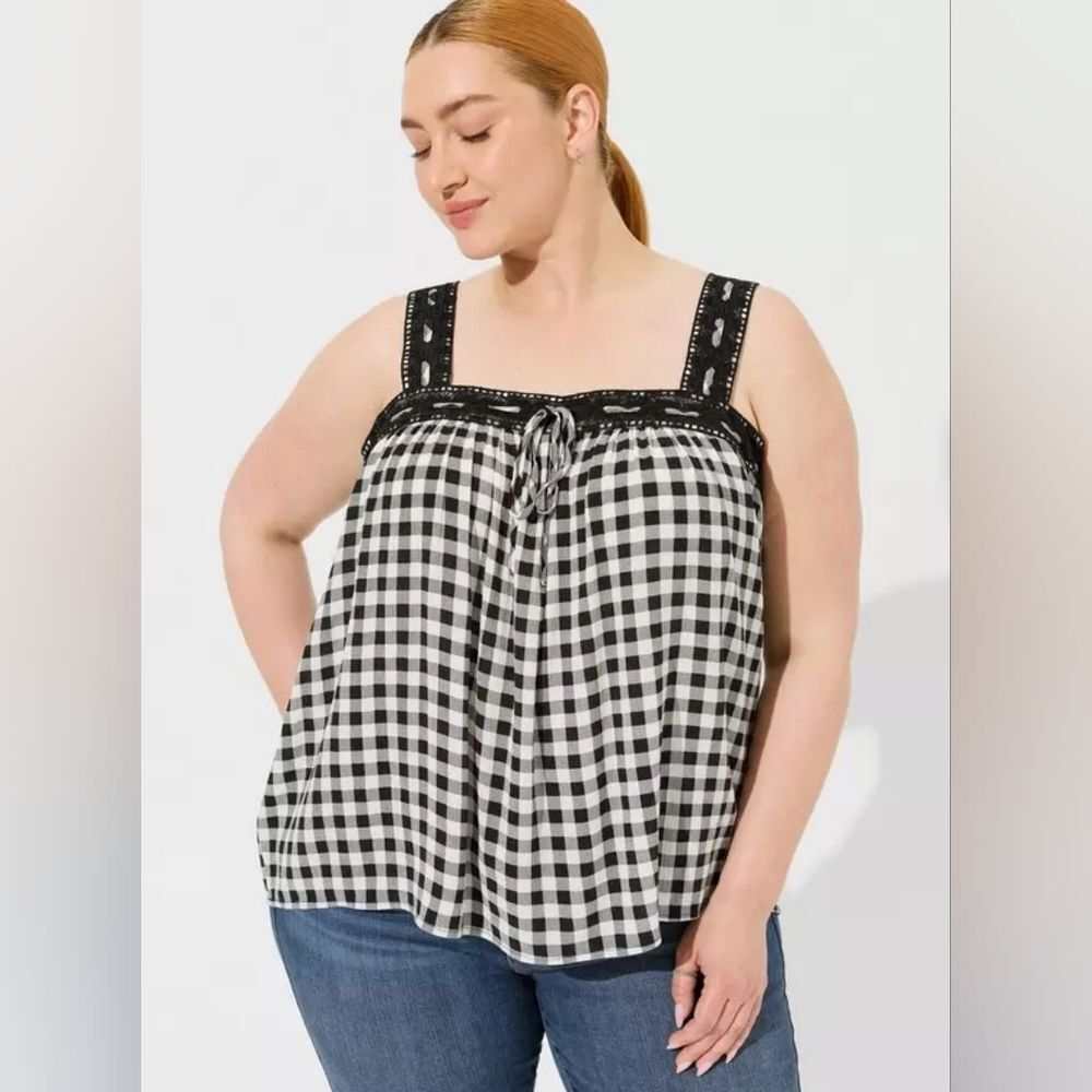 Torrid Checkered Tank Top Size 1X